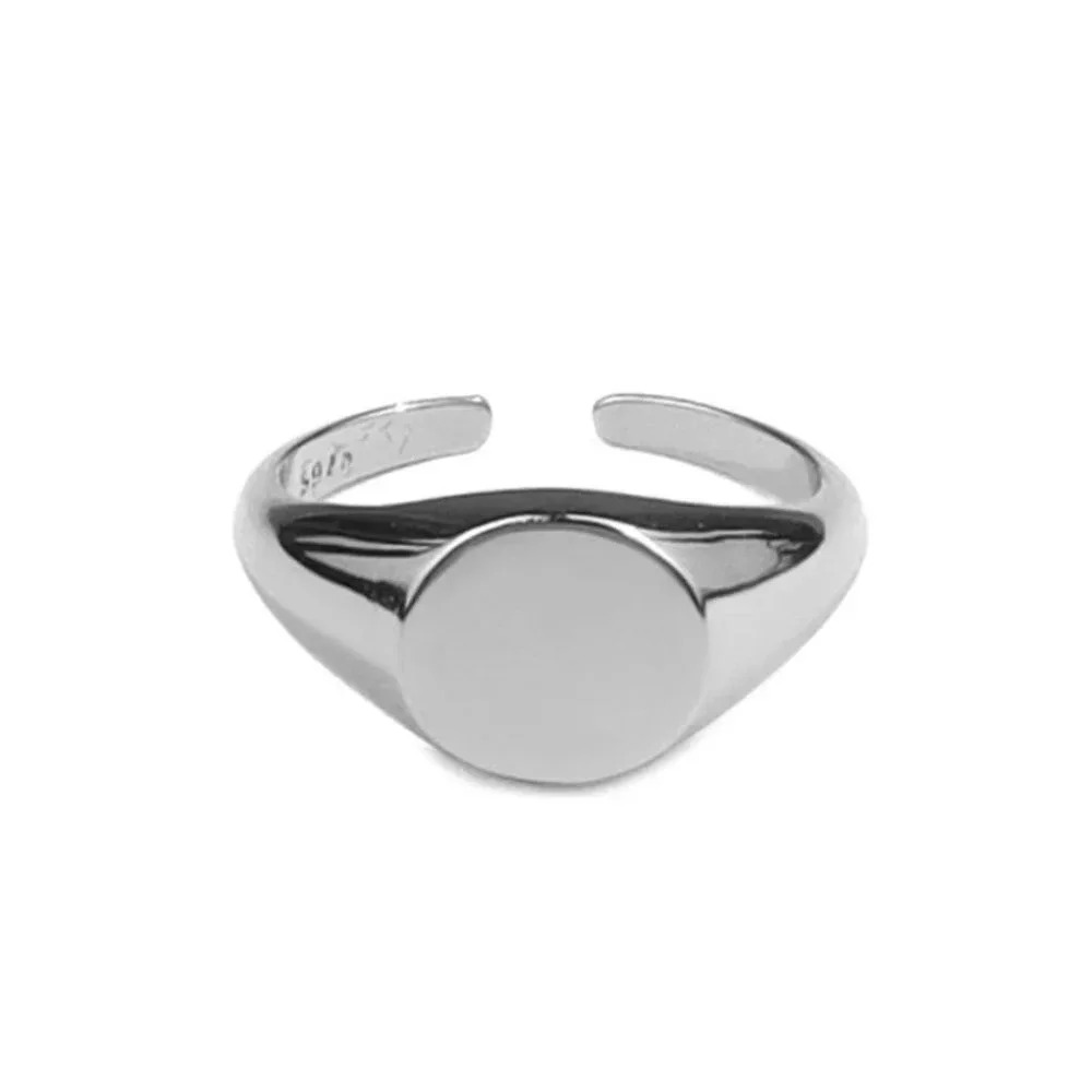 Minimalist 925 Sterling Silver Signet Ring Minimalist Dainty Ring - Picture 4 of 4